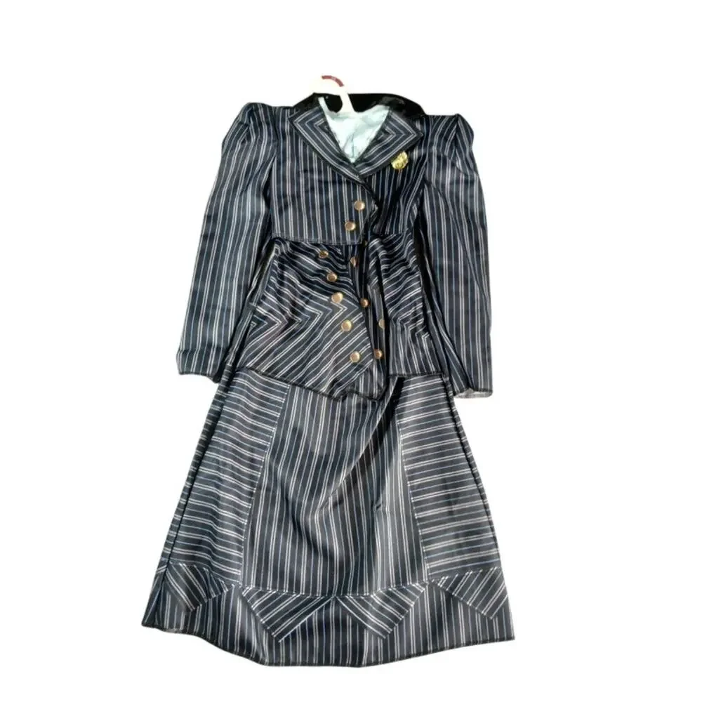 Wicked Elphaba Shiz University Uniform Costume Girls Small (4-6X) Navy NWOT